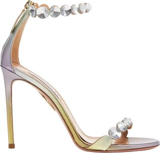 Aquazzura Northern Light - Dames - Sandalen met hakken - Geel - 39 EU - Leer - Schoenen