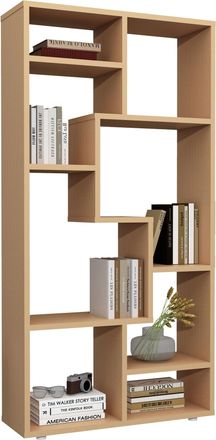 ebuy24 Ebuy24 - Vcm Estante De Madera Estante De Medios Estante Almac&eacute;n Divisor Decoraci&oacute;n Estante Lanisa M (haya)