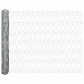 Berkfield Home Hexagon Fence 1.4x50 m Galvanised Steel in Silver