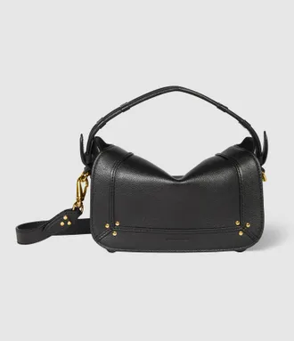 Jerome Dreyfuss Sac Pepito S Cuir Grainé Noir Brass