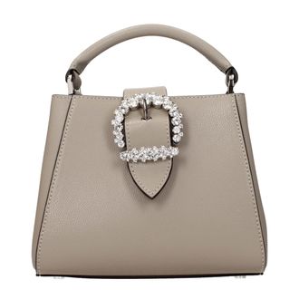Jimmy Choo London Gray Leather Womens Handbag