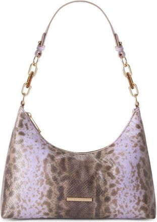 Brahmin Olivia Croc Embossed Leather Shoulder Bag in Sheer Lavender at Nordstrom