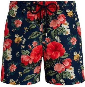 Vilebrequin Men Swim Shorts Flowers in Navy at Nordstrom, Size Xx-Large