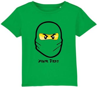 Generic Personalised Ninja Disguise T-Shirt Your Custom Name Or Text Funny Birthday Gift Ninja Lovers Unisex Gift Tee Top (Kelly Green, 5 Years)