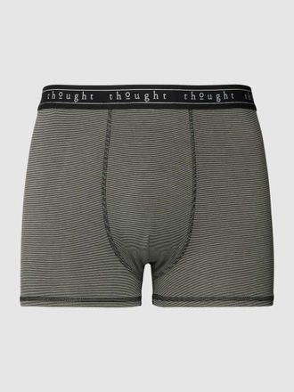 Thought Trunks mit Streifenmuster Modell Michael Bamboo in Mittelgrau, Gr&ouml;&szlig;e XS