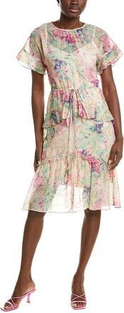 Marchesa Lita Printed Midi Dress