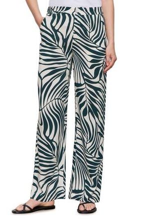 Sanctuary Print Wide Leg Trousers in Green Oasi at Nordstrom Rack, Size 1X