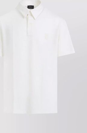 Brioni wool polo shirt with short sleeves