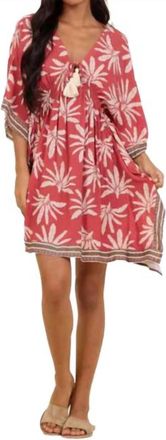 Surf Gypsy Palm Print Coverup In Red