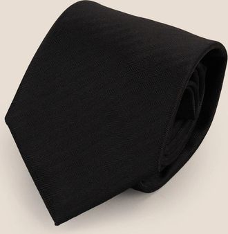 Oswin Hyde Mens Black Self Stripe