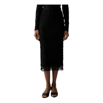 Twinset Gonna midi in pizzo - - Skirts - Donna - Nero - L