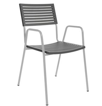 Schubiger M&ouml;bel Gartenstuhl Bodensee Lamello mit Armlehne