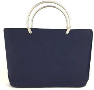 Chanel Pre-owned Handbags, female, Blue, Size: ONE SIZE Pre-owned Vintage Fabric Handbag