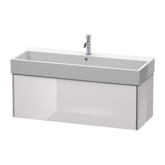 Duravit Duravit Xsquare Vanity Unidad De Pared 118.4x 46.0 Cm, 1 Extra&iacute;ble, Para Lavabo Vero Air 235012, Color (frente/cuerpo): Laca Blanca Lila Alto Brillo -