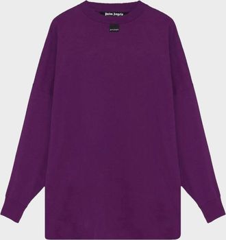 Palm Angels Mens Blurry Logo Over Tee Purple - Size Small