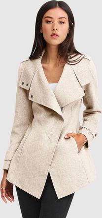 Belle & Bloom Bad Girl Wool Blend Moto Coat