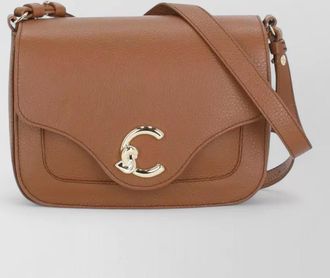 Coccinelle leather shoulder bag adjustable strap hardware