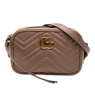 Gucci Pre-owned Gucci Mini GG Marmont Matelasse Leather Crossbody Ladies 448065 527066