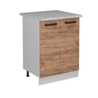 Vicco Mueble Bajo De Cocina R-line, Roble Dorado, 60 Cm Et M&aacute;rmol, Vicco