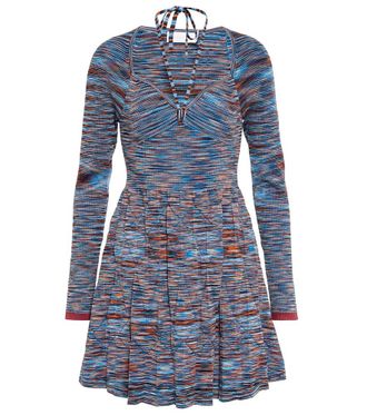 SIMKHAI Selene space-dyed halterneck minidress