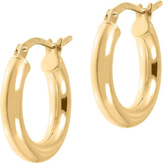 Autentica 1/2 Polished Round Hoop Earrings
