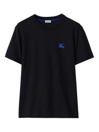 Burberry T-shirt met geborduurd logo - Zwart