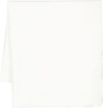 Gucci GG Logo Jacquard Sjaal - Dames - Accessoires - Wit - Maat: ONE Size Katoen