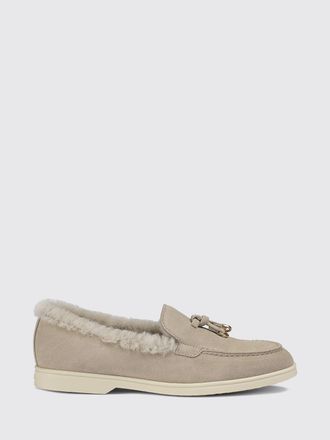 Doucal's Suede Loafers with Shearling Lining
