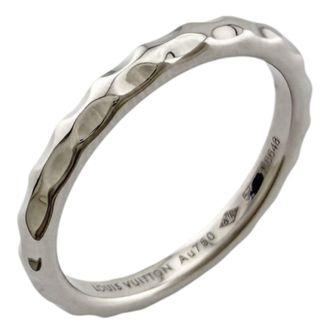 Louis Vuitton Silver White Gold (18K) Band Ring (Pre-Owned)