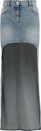 Courr&egrave;ges Blue Denim Womens Skirt