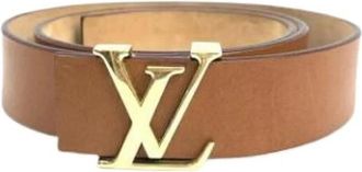 Louis Vuitton Pre-owned Vintage Standard riem - Dames - Vintage Accessoires - Bruin - ONE Size - Leer - Vintage