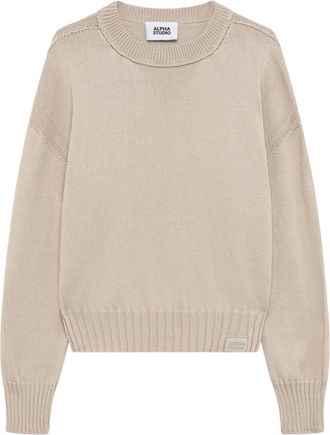 Alpha Studio Rope Crew Neck Sweater