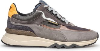 Floris Van Bommel sneaker suede grijs effen