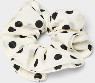 Simons Womens Contrast-dot large double scrunchie