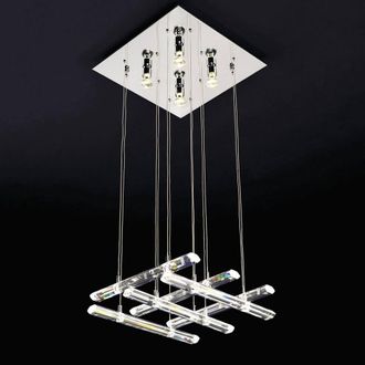 Netlighting Diamond Modern 16 Light Pendant Ceiling Light GU10 + G4 in Grey