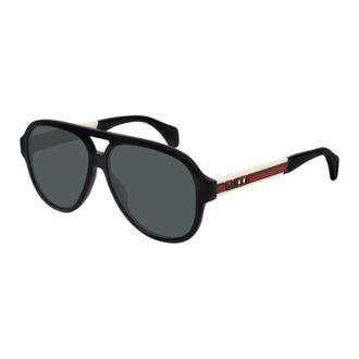 Gucci Aviator Full Rim Sunglasses - Black