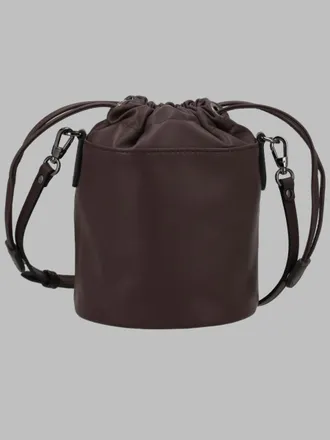 Longchamp Womens Bucket Bag Le Pliage Xtra Brown Leather Shoulder