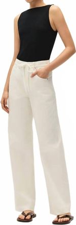 Elodie Edda Wide Leg Pants In White