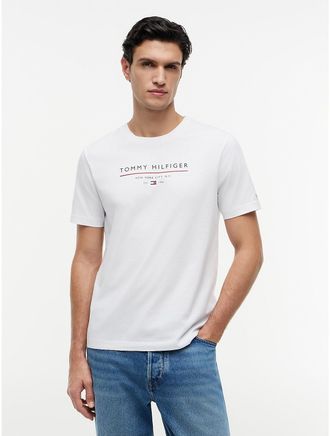 Tommy Hilfiger Mens Hilfiger Logo T-Shirt - White - XXL
