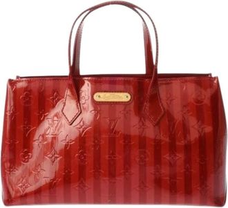 Louis Vuitton Pre-owned Tote Bags, female, Red, Size: ONE SIZE Pre-owned Monogram Vernis Handbag