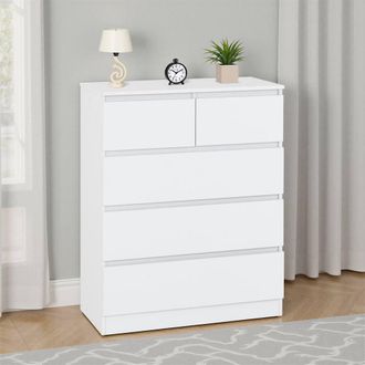 Seconique Malvern 3+2 Drawer Chest - White
