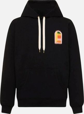 Casablanca Mens Casablanca Gradient Arch Logo Black Hoodie - Size: 36