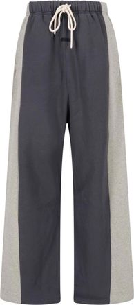 Fear of God Grey Cotton Panel Design Wide-Leg Sweatpants