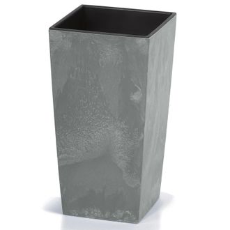 Deuba Macetero Alto Para Plantas Y Flores 26l 49l 91l Aspecto De Hormig&oacute;n Antracita Gris Macetero Grande Terraza Patio Gris, 91 Litros - Deuba