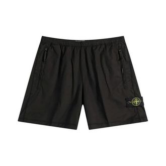 Stone Island Stretch Cotton Tela Paracadute Shorts - male - Stone Island - Casual Shorts - Black - W34 - Shorts