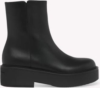 Gianvito Rossi Hiro Bootie Biker in Black Calf Leather at Nordstrom, Size 36.5