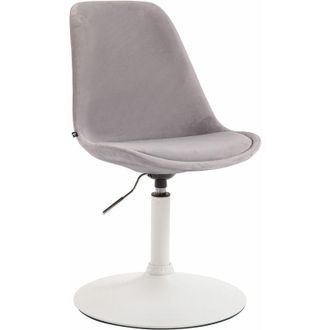 Clp Sedia da pranzo Maverick in velluto grigio bianco