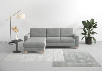 HOME AFFAIRE Ecksofa »Summer L-Form« mit Recamiere, mit oder ohne Bettfunktion und Bettkasten, Cord-Bezug
