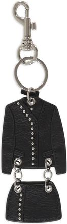 Versace leather keyring - unisex - Calf Leather - One Size - Black