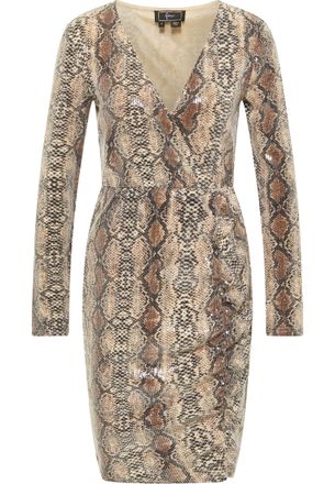 Faina Avondjurk met pailletten naemi Dames beige